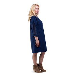 

Платье женское с шифоновыми рукавами, размер 58, цвет синий