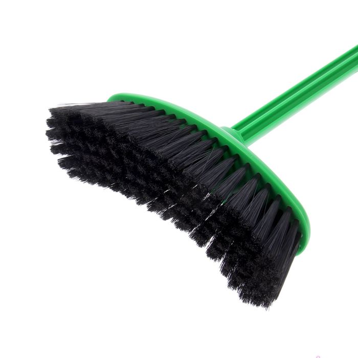 Щетка для пола "Комфорт" с черенком, мягкая, цвета МИКС