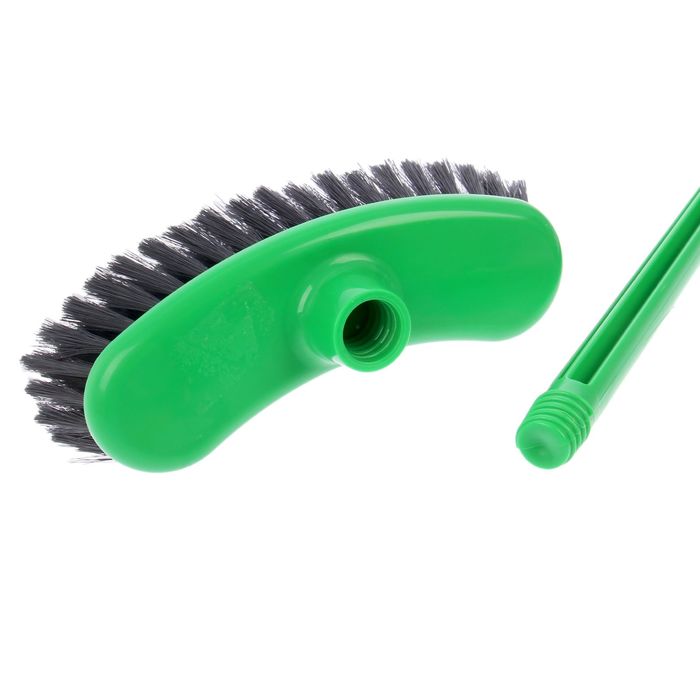 Щетка для пола "Комфорт" с черенком, мягкая, цвета МИКС