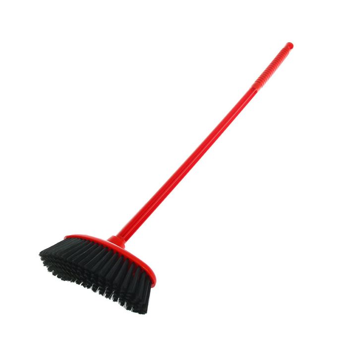 Щетка для пола "Комфорт" с черенком, мягкая, цвета МИКС