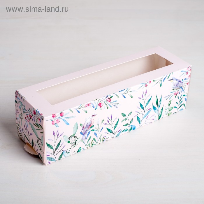 

Коробка для макарун, кондитерская упаковка, «Для хорошего настроения» 18 х 5.5 х 5.5 см