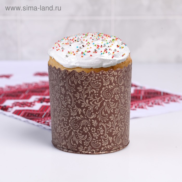 

Форма бумажная для кулича "Флора" 90 x 90 мм