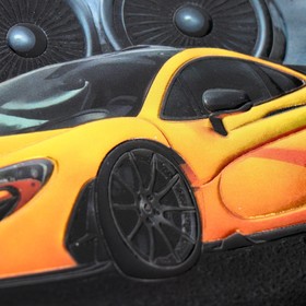 

Пенал 2 секции 125 х 205, ламинированный картон, металлизированный, объёмный, для мальчика «Реактивная машина»