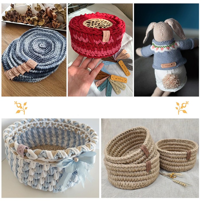 

Набор нашивок из дерева «Hand made», 6,3 × 1,7 см, 5 шт