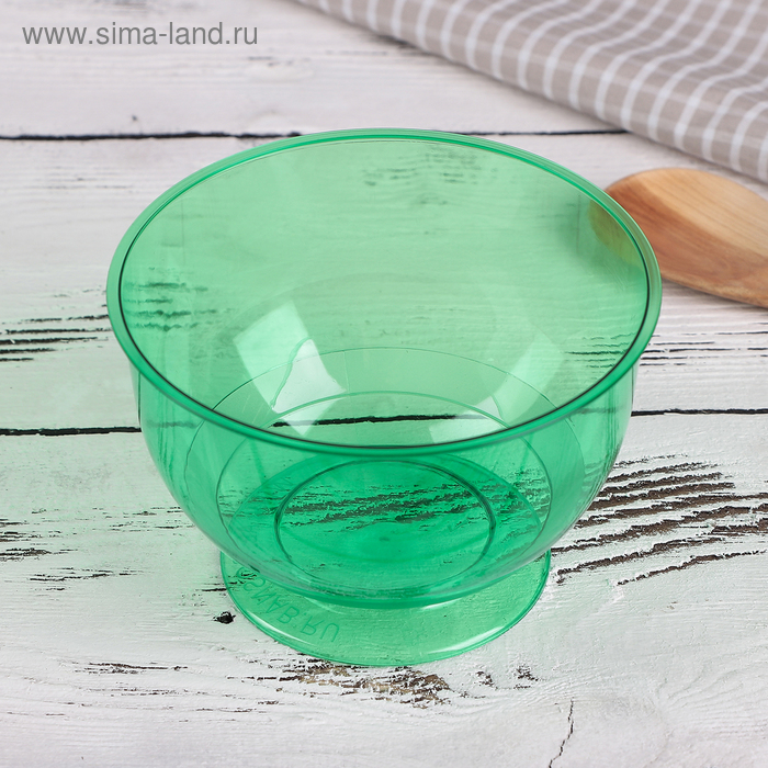 Креманка одноразовая «Кристалл», 200 мл, цвет зелёный креманка одноразовая кристалл 200 мл цвет прозрачный