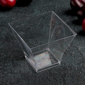 Чашка одноразовая «Пагода», 90 мл, 6,2×6,2 см, цвет прозрачный Ош