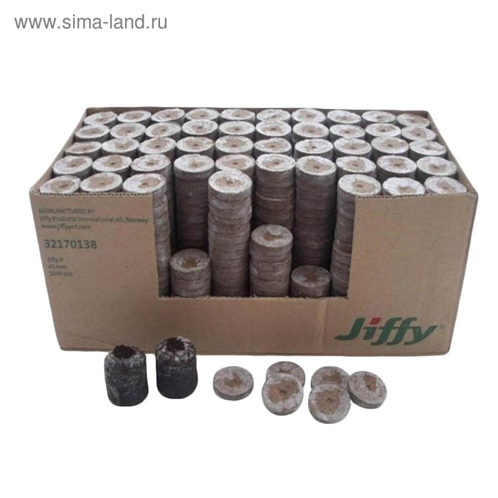 

Таблетки кокосовые, d = 5 см, с оболочкой, набор 560 шт., Jiffy -7C