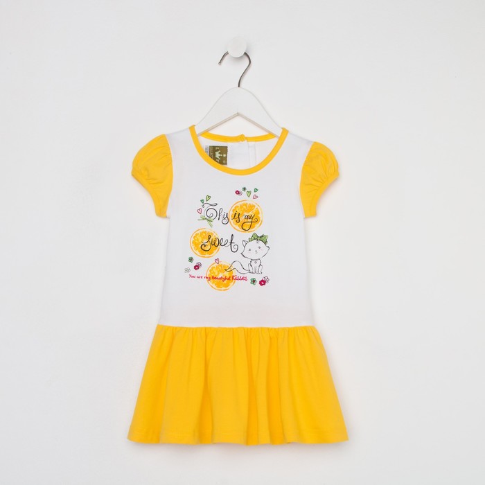 фото Платье для девочки, рост 80 см, цвет жёлтый lp collection