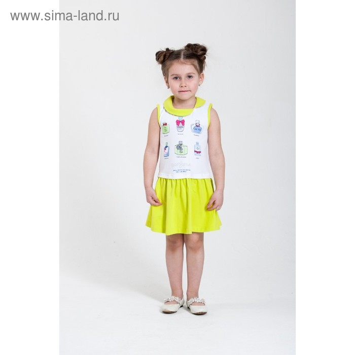 Платье для девочки, рост 110 см, цвет салатовый