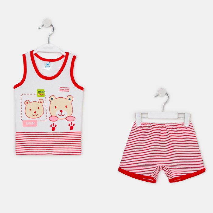 Комплект для мальчика, рост 68 см, цвет красный