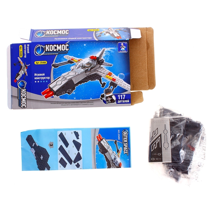 Конструктор Космос «Космолёт», 117 деталей