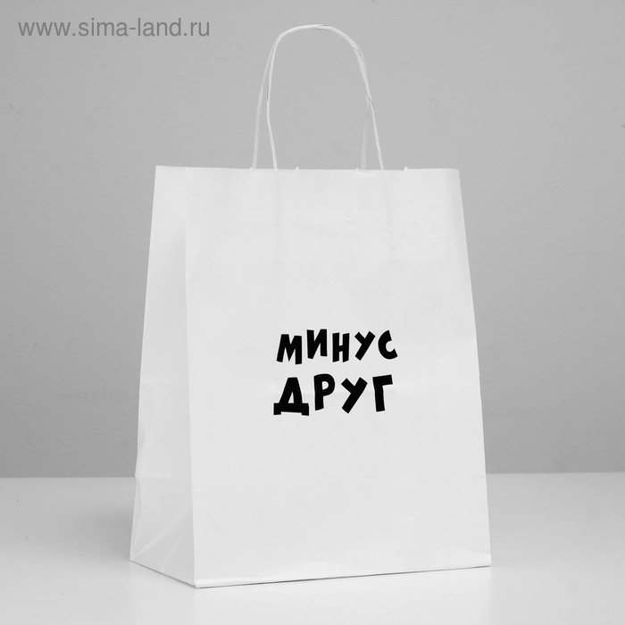 

Пакет подарочный с приколами «Минус друг», 24 х 14 х 30 см