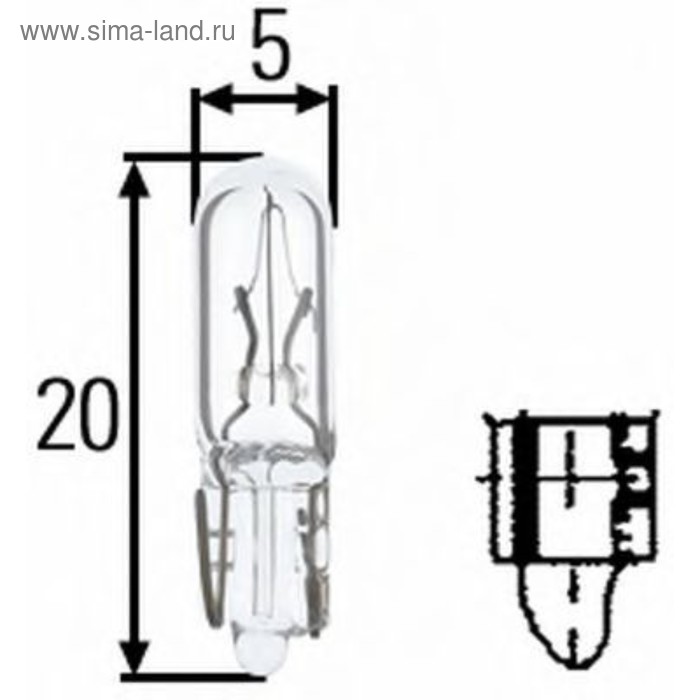 фото Лампа автомобильная hella, w1.2w, 24 в, 1.2 вт, 8gp 002 095-241