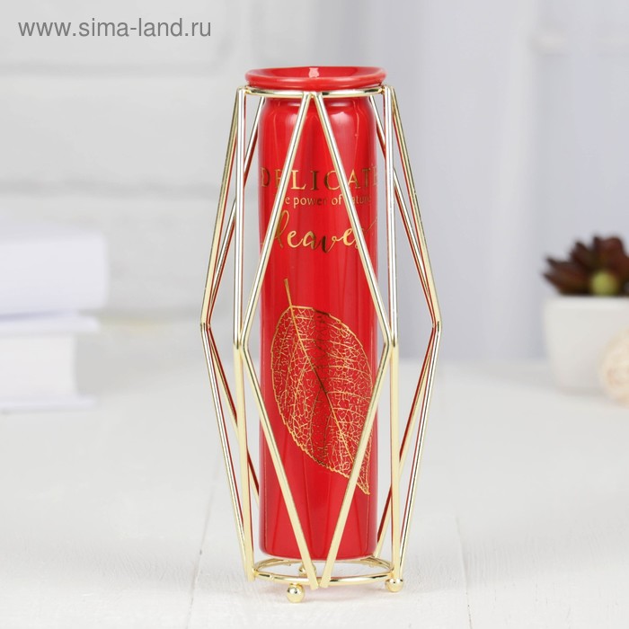 

Ваза керамика настольная "Гауди" 9*19 см, ромбы, красная