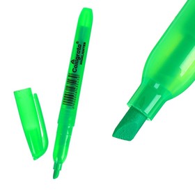 Маркер-текстовыделитель скошенный 5 мм, зелёный Ош
