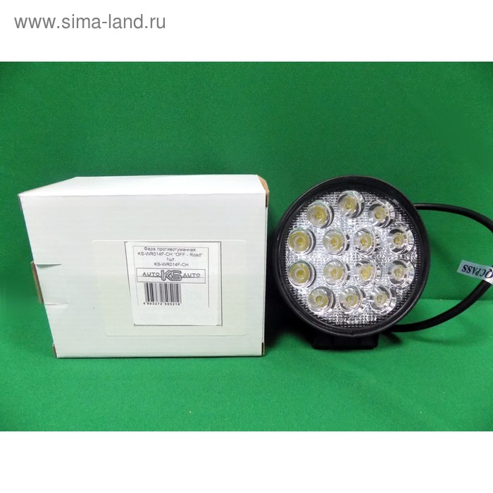 

Фара светодиодная OFF ROAD, KS-WR014F-CH, 14 диодов, 42 Вт, рассеиваемый свет, алюминиевый корпус, пылевлагозащищенный, 115х70х125 мм, 12/24 В