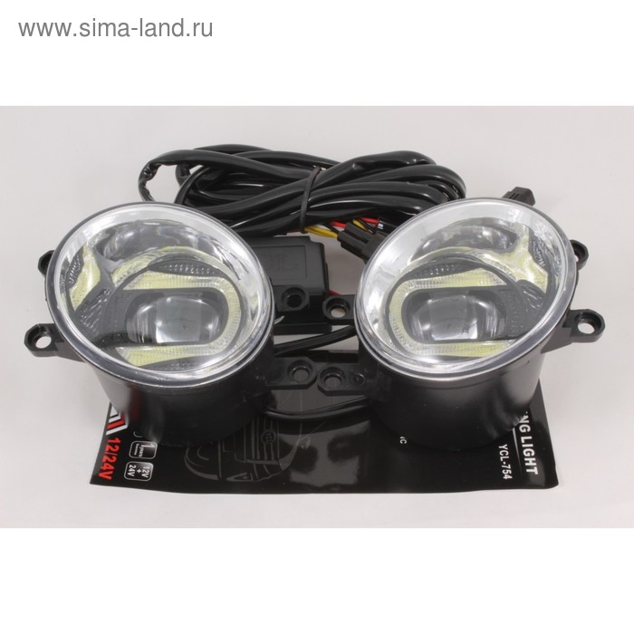 

Фары противотуманные KS-754 YCL на Corolla 06-11, Camry 07-10, RAV 06-09, Highlander 08, без решетки, ходовые огни 5 Вт + фары противотуманн, набор 2 шт