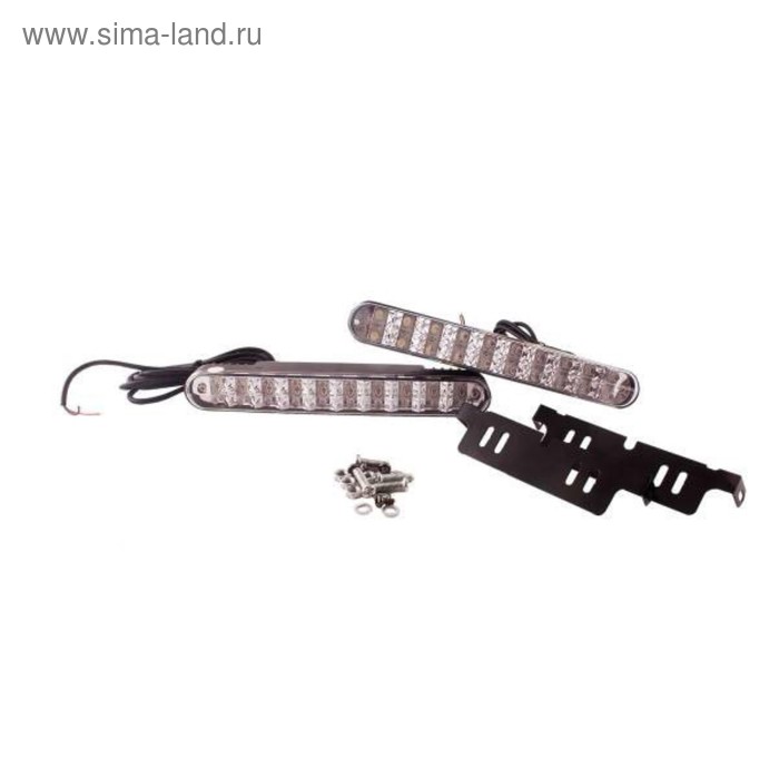 фото Дневные ходовые огни ks-025 (20 led), провода, 190х38х25 мм, набор 2 шт ks-auto