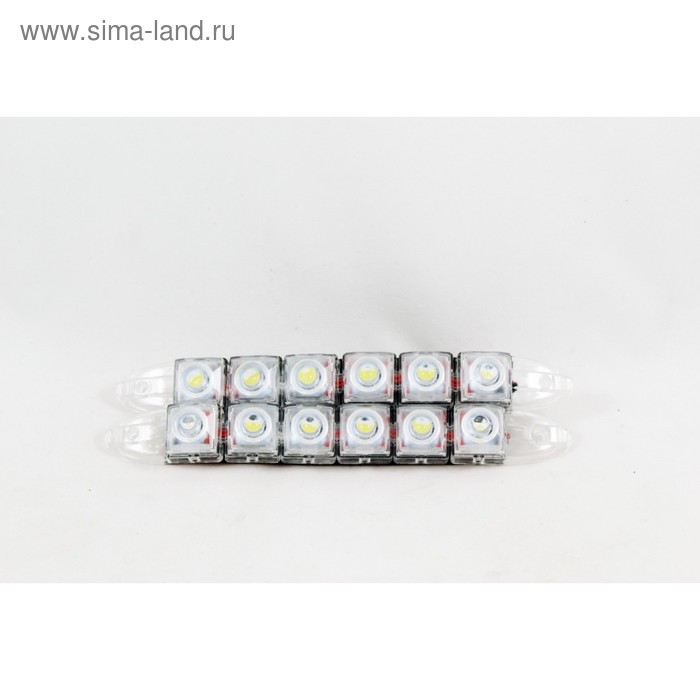 фото Дневные ходовые огни ks-306 (6 smd), линза, гибкий корпус, защита бампера, 200х18х28 мм, набор 2 шт ks-auto