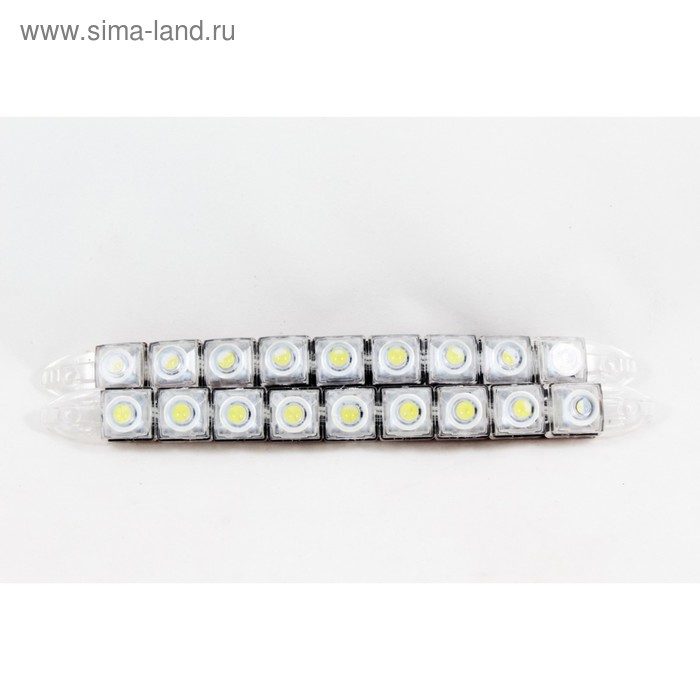 фото Дневные ходовые огни ks-309 (9 smd), линза, гибкий корпус, защита бампера, 270х18х28 мм, набор 2 шт ks-auto