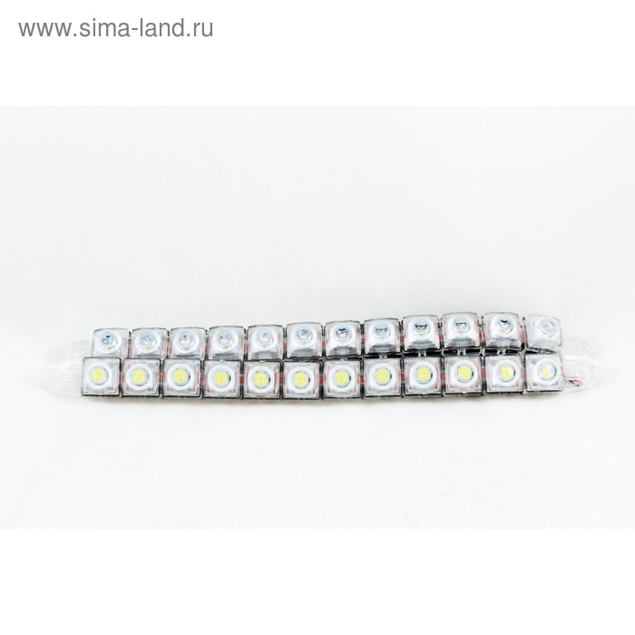 фото Дневные ходовые огни ks-312 (12 smd), линза, гибкий корпус, защита бампера, 340х18х28 мм, набор 2 шт ks-auto