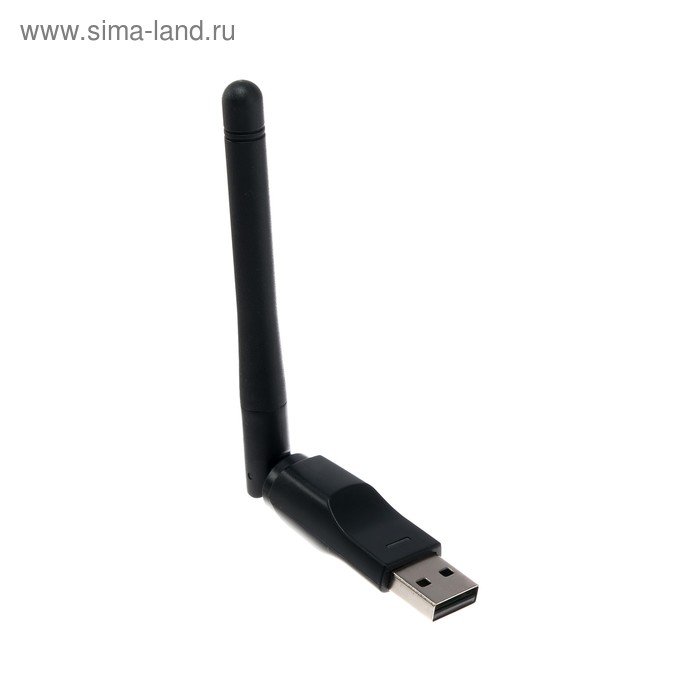 

Адаптер Wi-Fi LuazON LW-2, 150 Mbps, с антенной, однодиапазонный, USB, черный