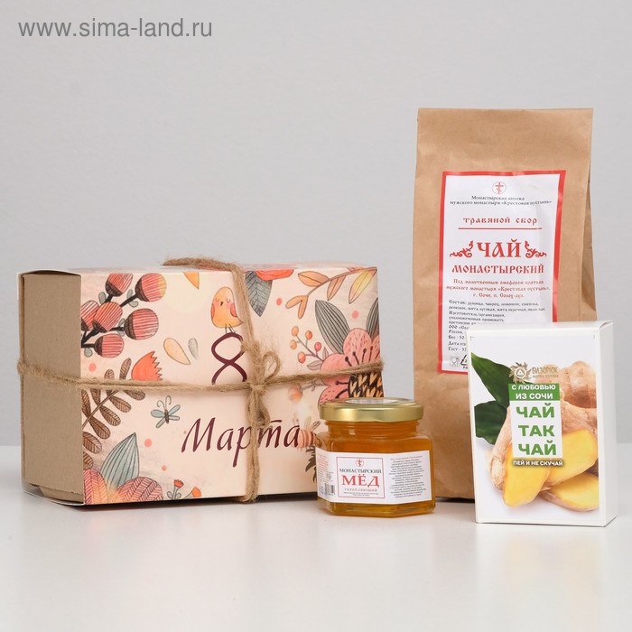 фото Подарочный набор чая и мёда бизорюк