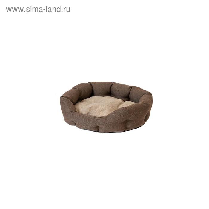 

Лежанка "Облако" овальная, 49 х 40 х 17 см, рогожка/синтепух, коричневая