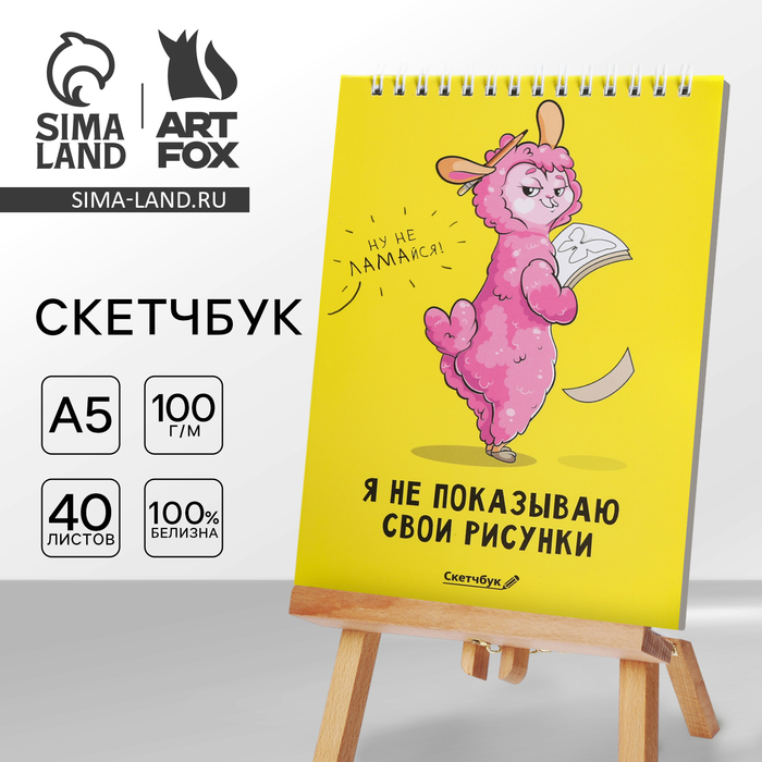 Скетчбук «Я не показываю свои рисунки» А5, 40 л, 100 г/м artfox скетчбук я не показываю свои рисунки а5 40 листов 100 г м2