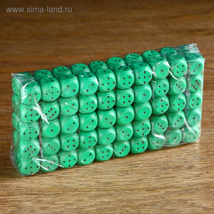 Кубик игральный 1.5х1.5х1.5 см, цветной, зеленые, qiyi mofange кубик skewb qicheng qiyi цветной пластик