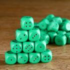 Кубик игральный 1.5х1.5х1.5 см, цветной, зеленые Кубик игральный 1.5х1.5х1.5 см, цветной, зеленые