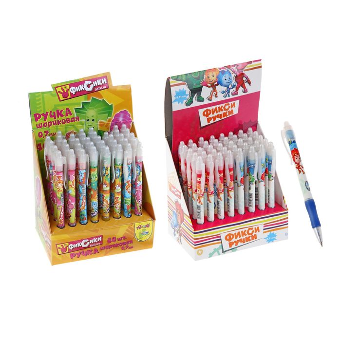 Ручка шариковая "Фиксики" 0,7 мм, микс