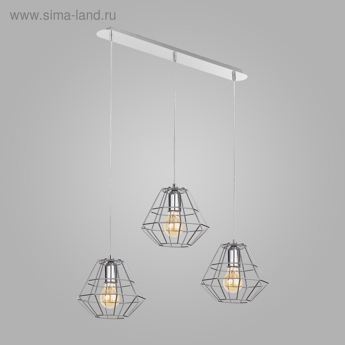 Светильник Diamond Silver 3x60Вт E27 цвет чёрный 12266₽