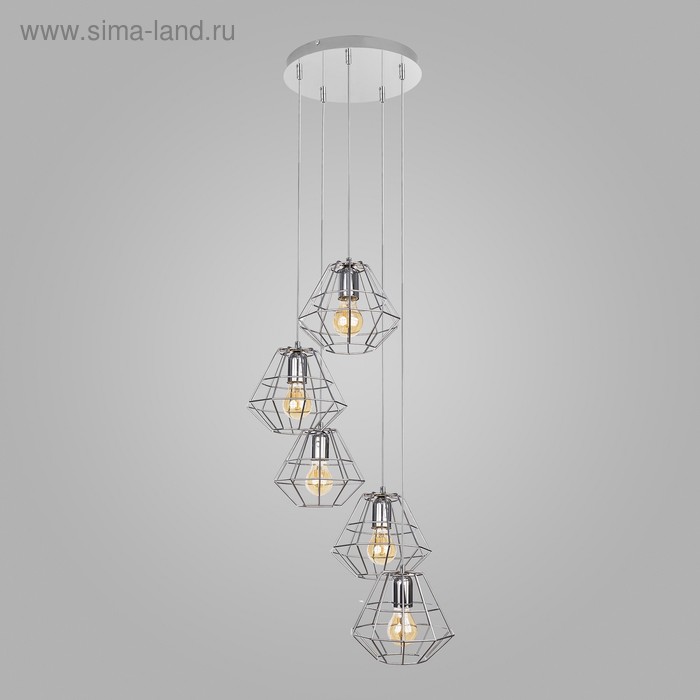 Светильник Diamond Silver 5x60Вт E27 цвет чёрный 19007₽