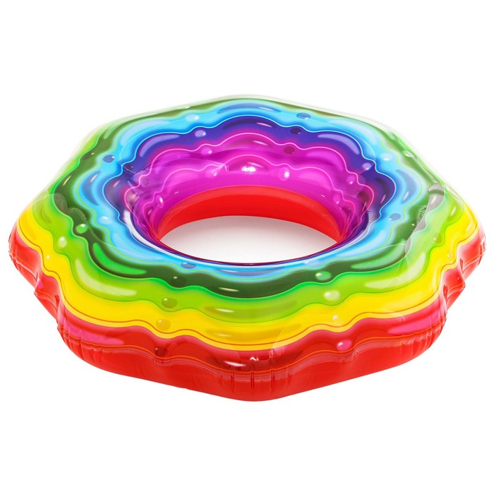 фото Круг для плавания rainbow ribbon, d=115 см, от 12 лет, 36163 bestway