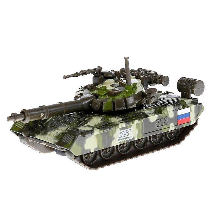 Машина металлическая «Танк T-90» 12 см, подвижные детали, инерционная цена и фото