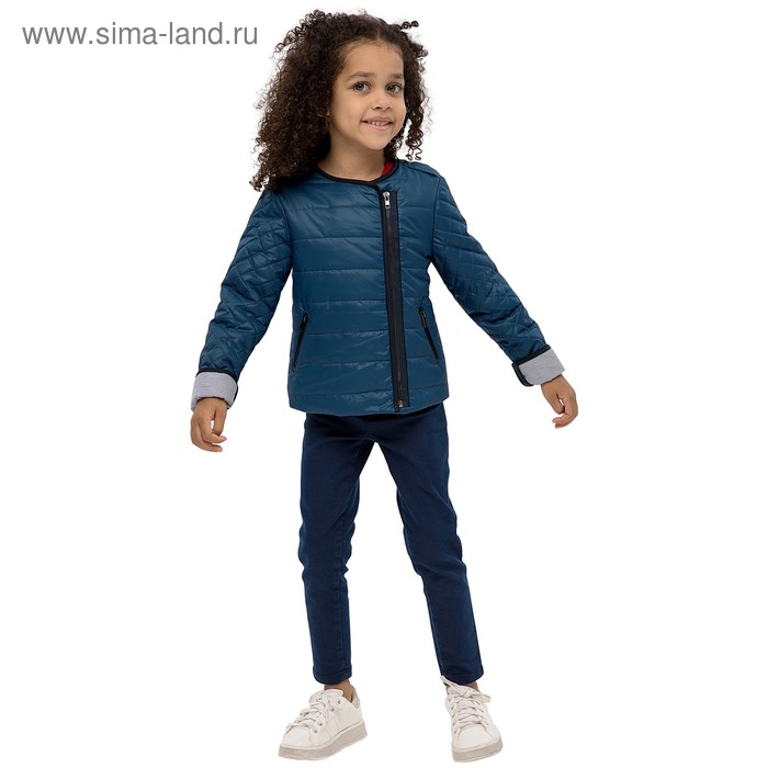 фото Куртка для девочек, рост 104 см, цвет деним карамелли