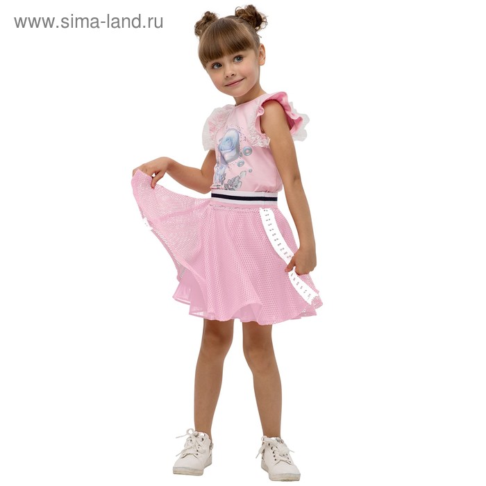 фото Юбка для девочек, рост 110 см, цвет розовый карамелли