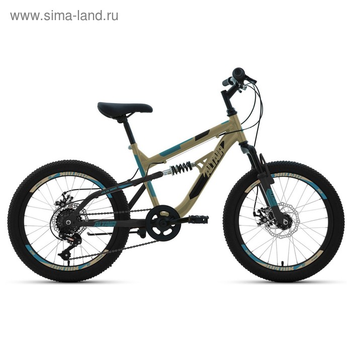 фото Велосипед 20" altair mtb fs disc, 2020, цвет бежевый/чёрный, размер 14"