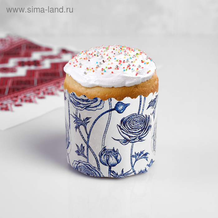 

Форма бумажная для кекса, маффинов и кулича "Фарфор" 70x60мм МИКС