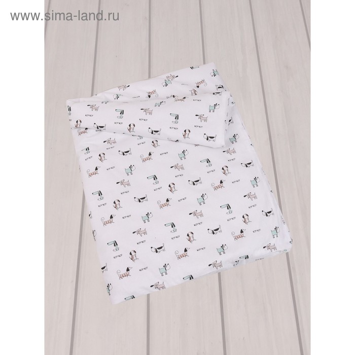 

Пододеяльник Original Collection, размер 112 × 147 см, принт собачки, перкаль