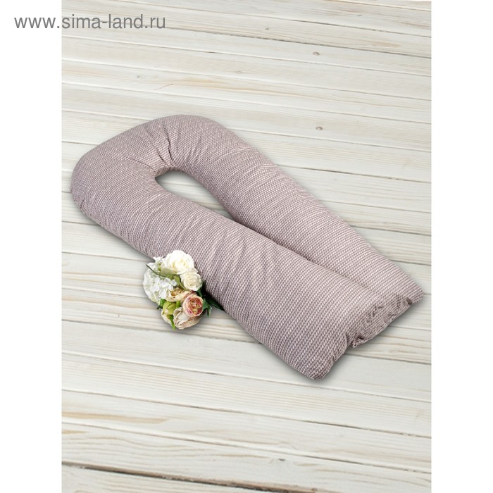 фото Наволочка к подушке для беременных u-образная, размер 35×340 см, косичка, перкаль amarobaby
