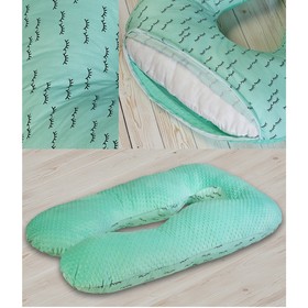 Подушка для беременных анатомическая, размер 72 × 340 см, реснички, мятный от Сима-ленд