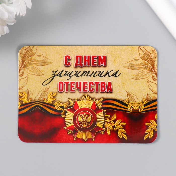 

Магнит винил "23 февраля. Защитник" 7х10 см