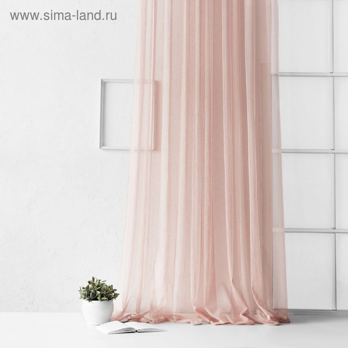 Тюль «Вудсток», размер 300х270 см, цвет розовый
