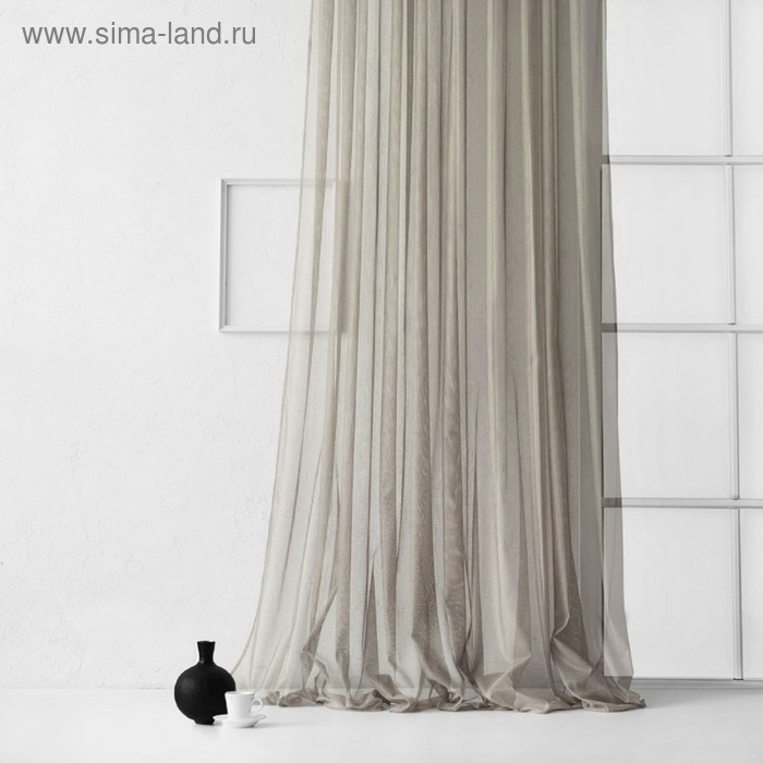 Тюль «Стори», размер 500х270 см, цвет серый