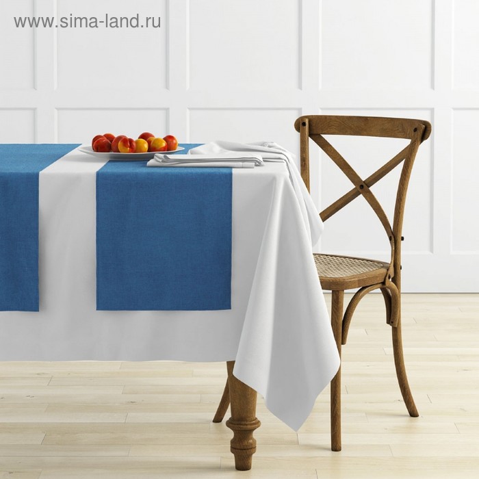 фото Комплект дорожек на стол «ибица», размер 43 х 140 см - 4 шт, цвет синий pasionaria