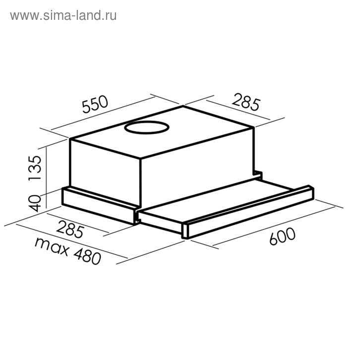 

Вытяжка MBS ARALIA 260 WHITE, встраиваемая, 650 м3/ч, 2 скорости, 60 см, белая
