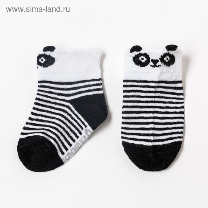 Носки детские Крошка Я «Панда», цвет белый/чёрный, 8-10 см носки детские крошка я панда цвет белый чёрный 8 10 см