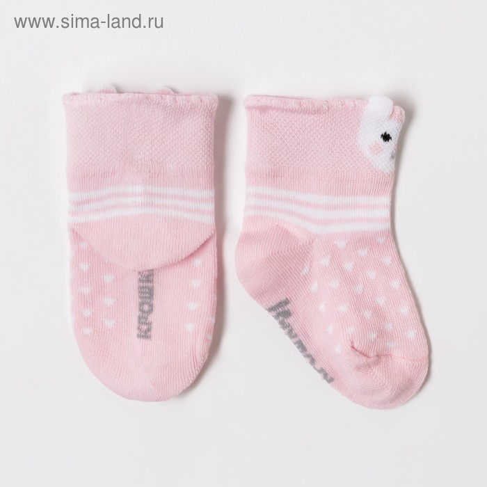 

Носки детские Крошка Я «Зайчишка», цвет розовый, 12-14 см